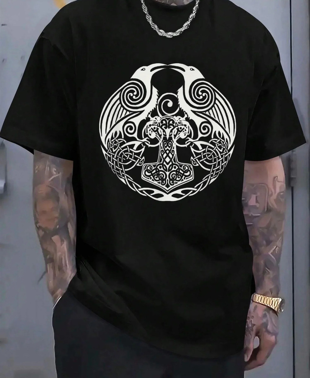 Viking Celtic Huginn& Muninn OdinS Ravens Norse Mythology T-Shirt